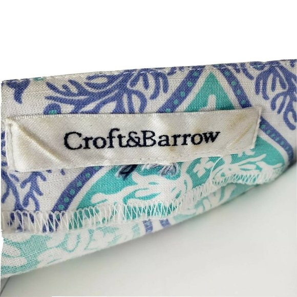 Croft & Barrow Shirt Womens Size L Large Blue and Purple 3/4 Sleeve Tunic Top - Picture 5 of 7